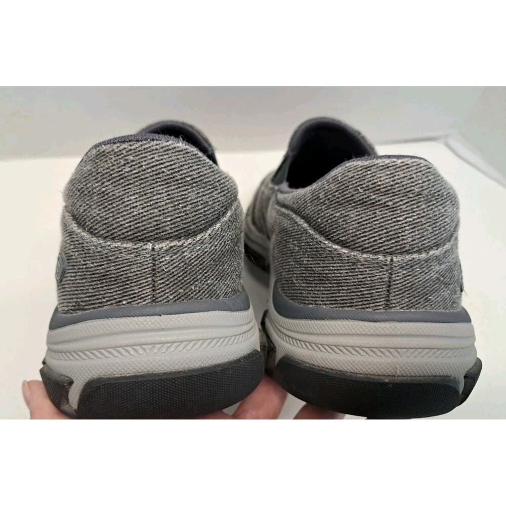 Skechers Respected Fallston Charcoal Men's Slip-On Shoes - Size 9.5 - Picture 4 of 10
